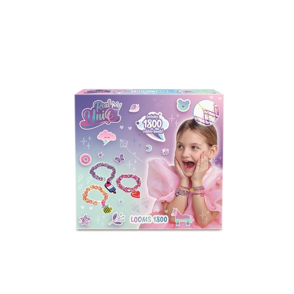 Real UniQ Loom Bands Kit 1800 PCS