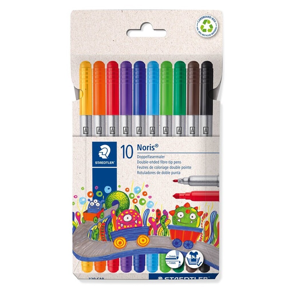 Staedtler NORIS FIBERPEN DUO 10 ass/etui