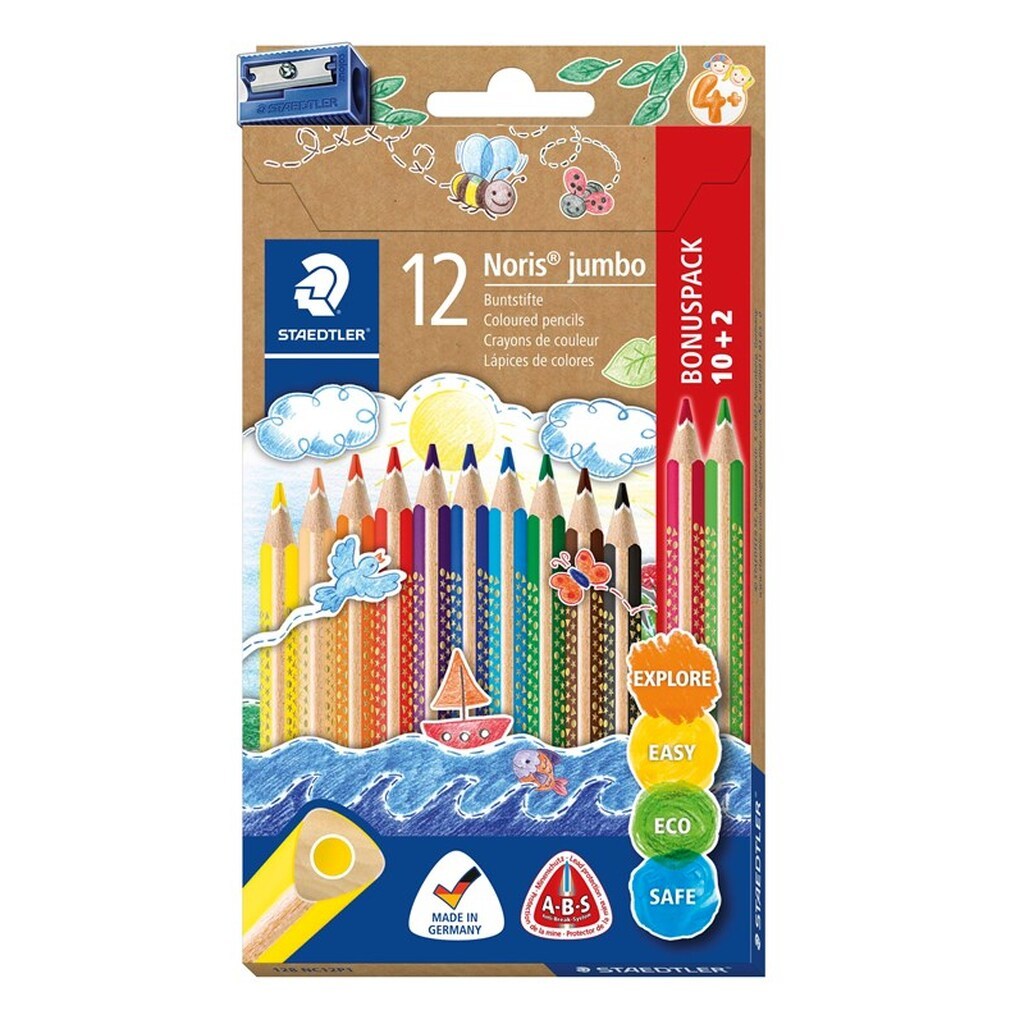 Staedtler NORIS JUM FARVEB 10+2 - FSC 100%