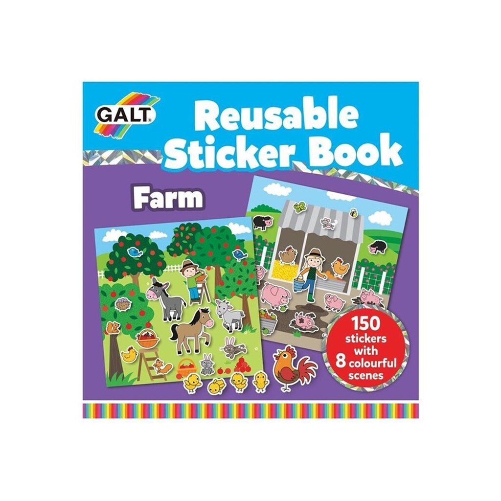 Galt Reusable Sticker Book - Farm