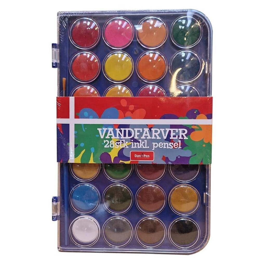 Hobby Mate Farvelade 28 farver + pensel.