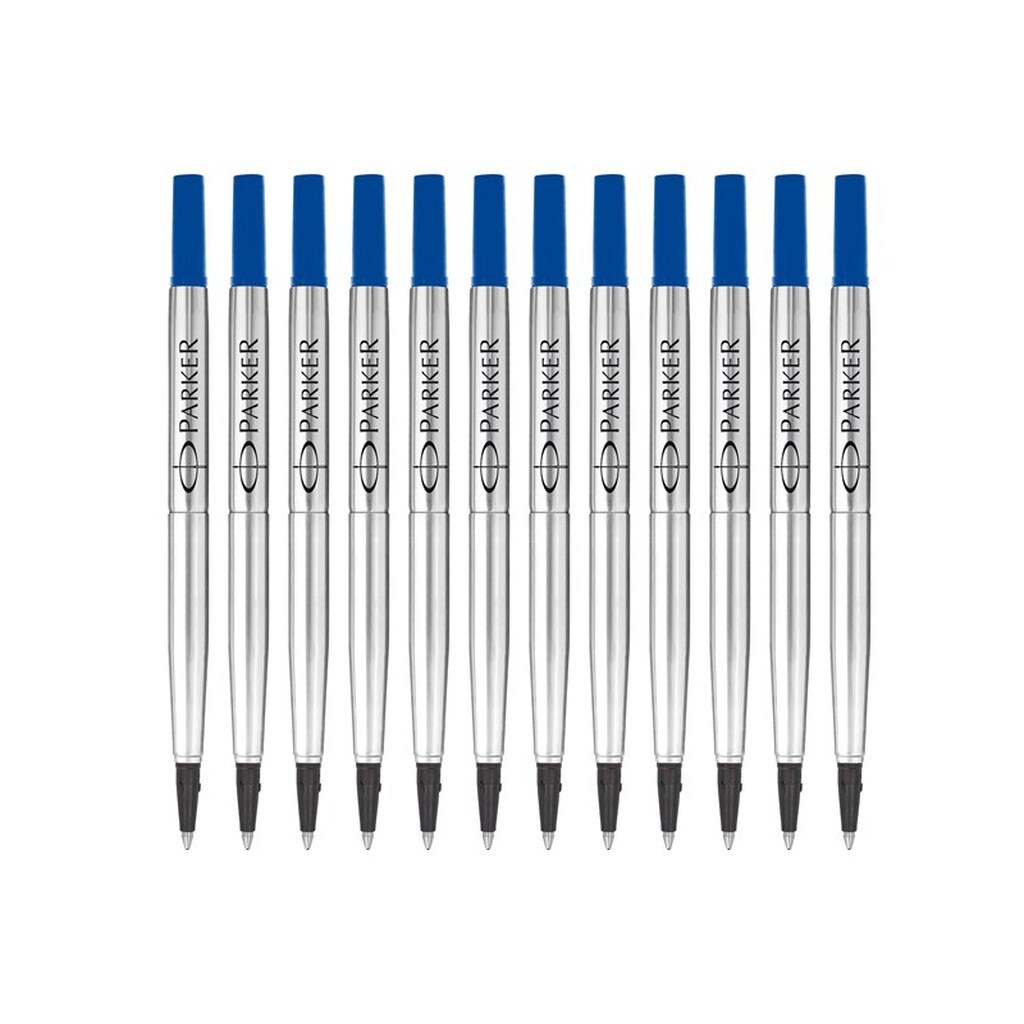 Parker PARKER rollerball refill, medium, blå, 12 stk.
