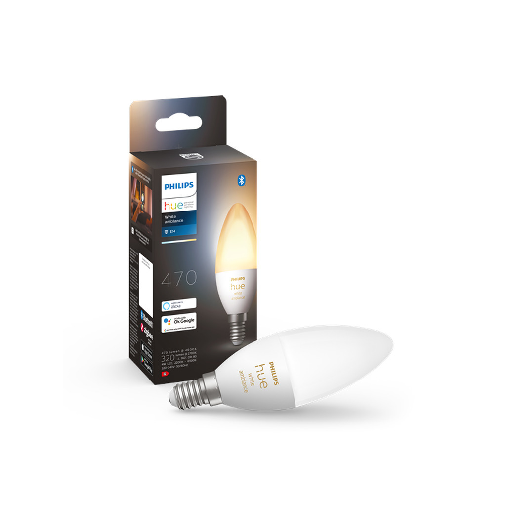 Philips Hue White Ambiance E14 B39 Kertepære - 1-pakke