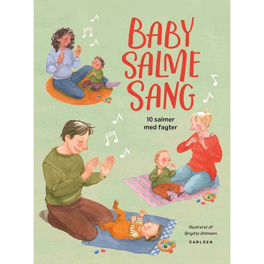 Babysalmesang - 10 salmer med fagter - Børnebog - Papbog