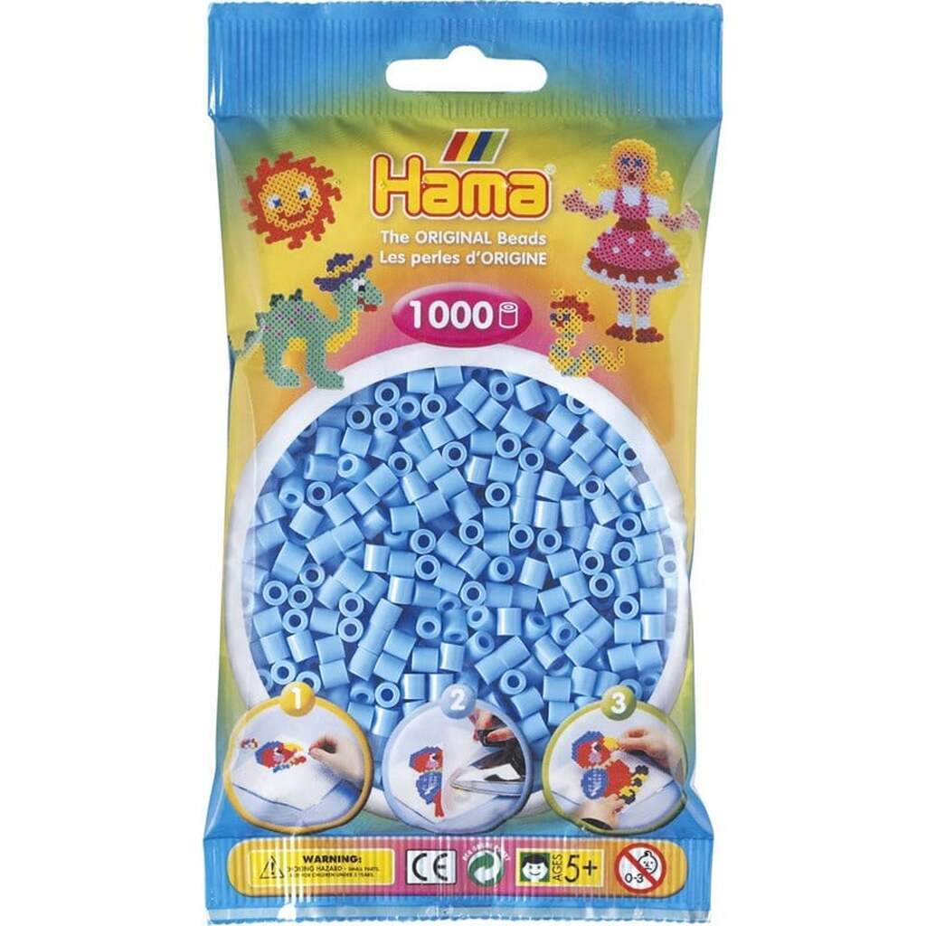 Hama Iron-on Beads - Pastel Blue 1000 pcs