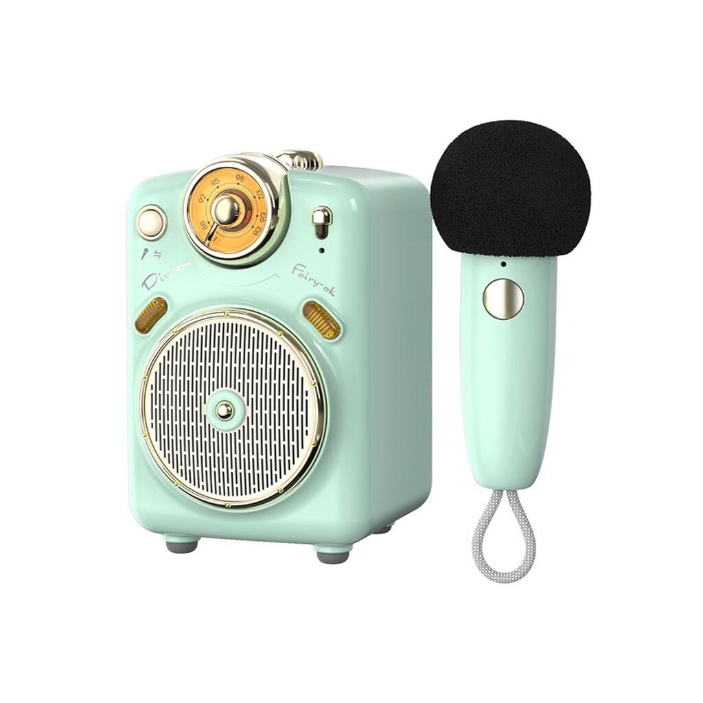 Divoom Fairy-OK Retro Mini Karaoke Speaker - Green