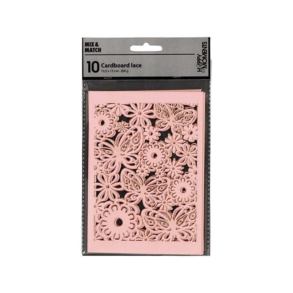 Creativ Company - Patterned cardboard Light red 10 pcs.