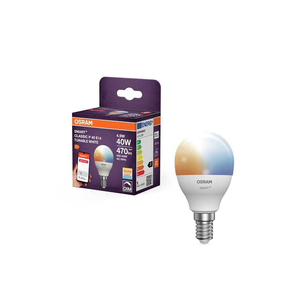 Osram SMART+ krone 470lm 4,9W/827-865 (40W) mat E14 Zigbee