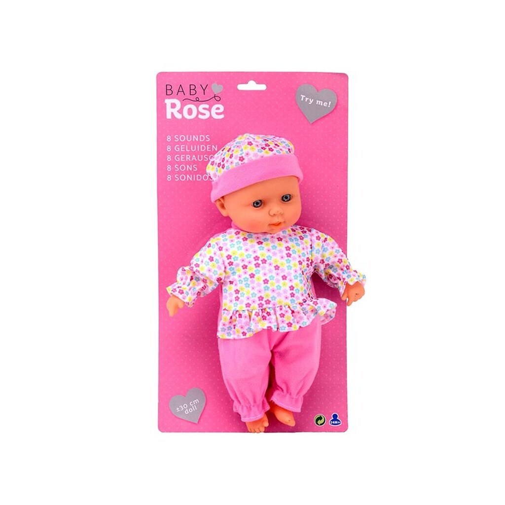 Baby Rose Baby Doll with Sounds 30cm.