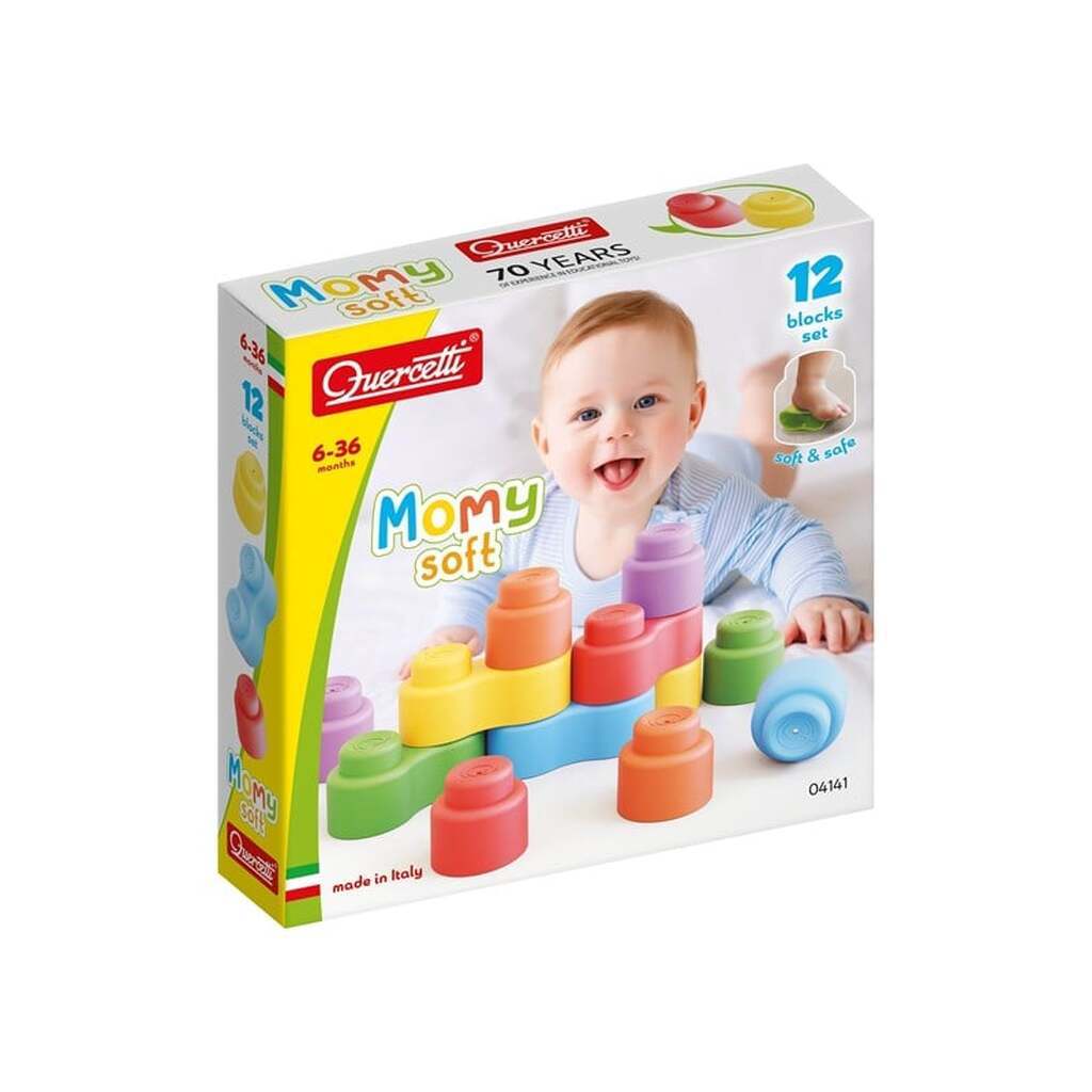 Quercetti Momy Soft - 12 soft building blocks