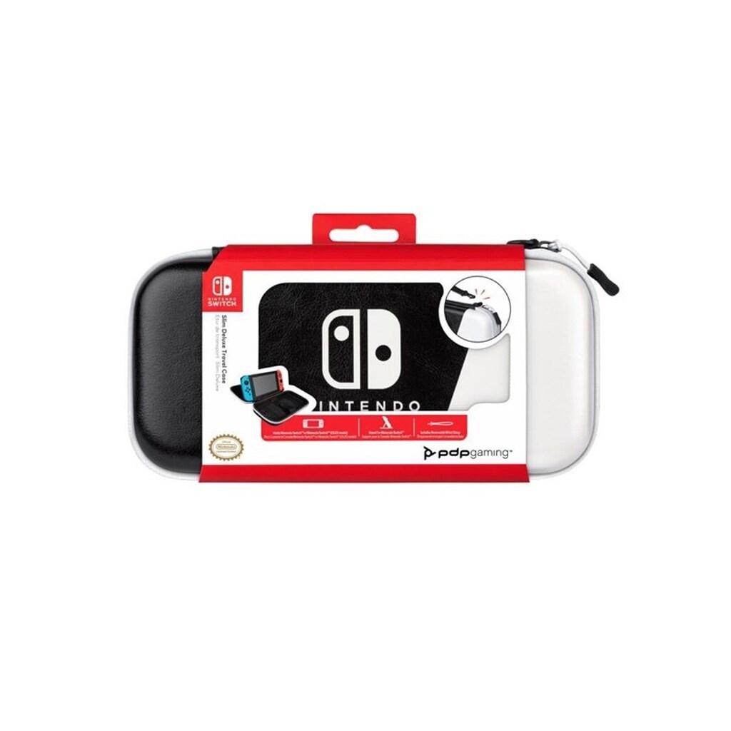 PDP Slim Deluxe Travel Case - Black/White - Miscellaneous Taske - Nintendo Switch