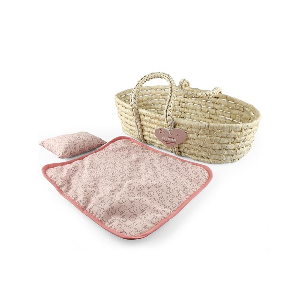 Happy Friend Wicker Moses Basket