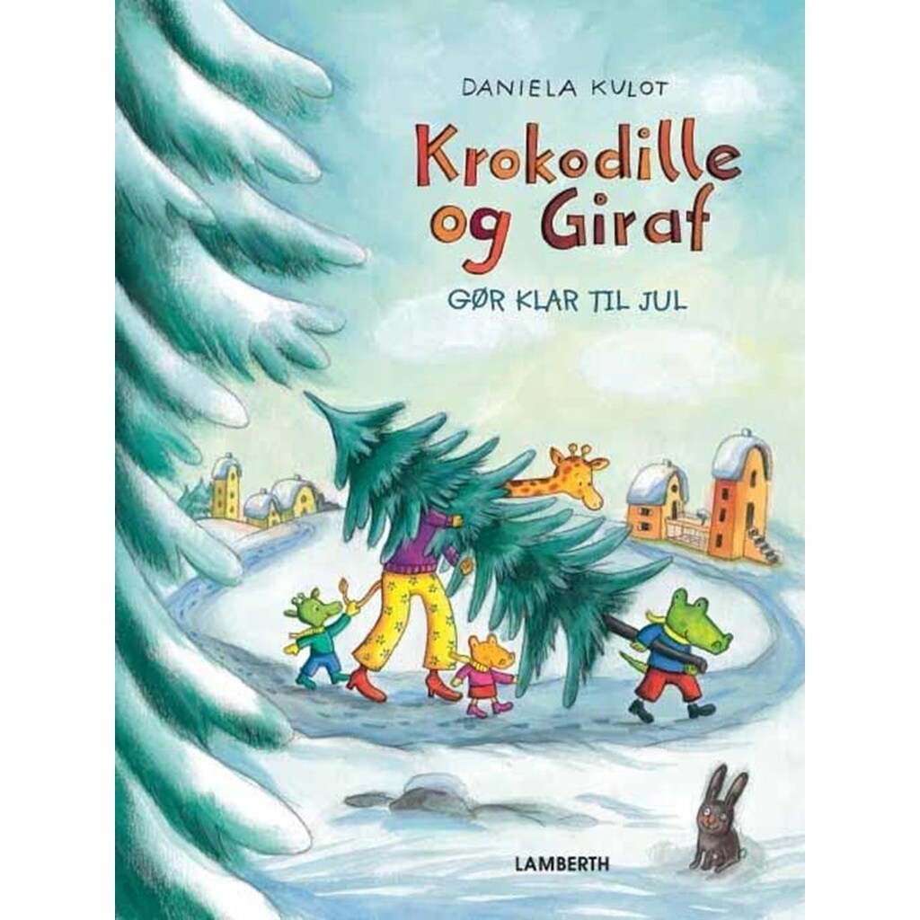 Krokodille og Giraf gør klar til jul - Børnebog - Hardcover
