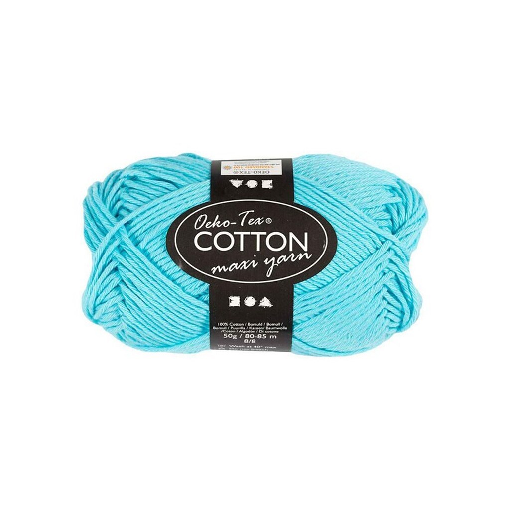 Creativ Company - Cotton yarn Size 8/8 L: 80-85 M Turquoise - 50gr.