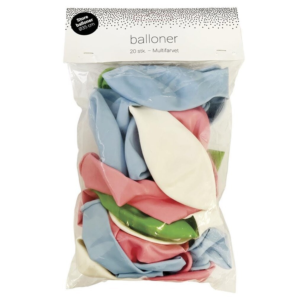 SCANSEASON Ballon kæmpe ø35cm. 20 stk. multifarve