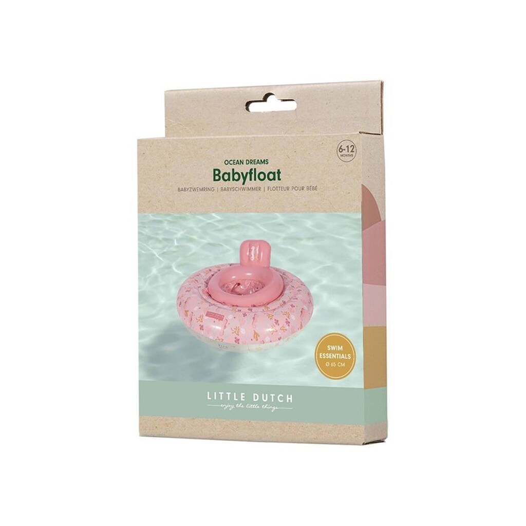 Little Dutch Ocean Dreams Baby Swim Ring Pink 67cm