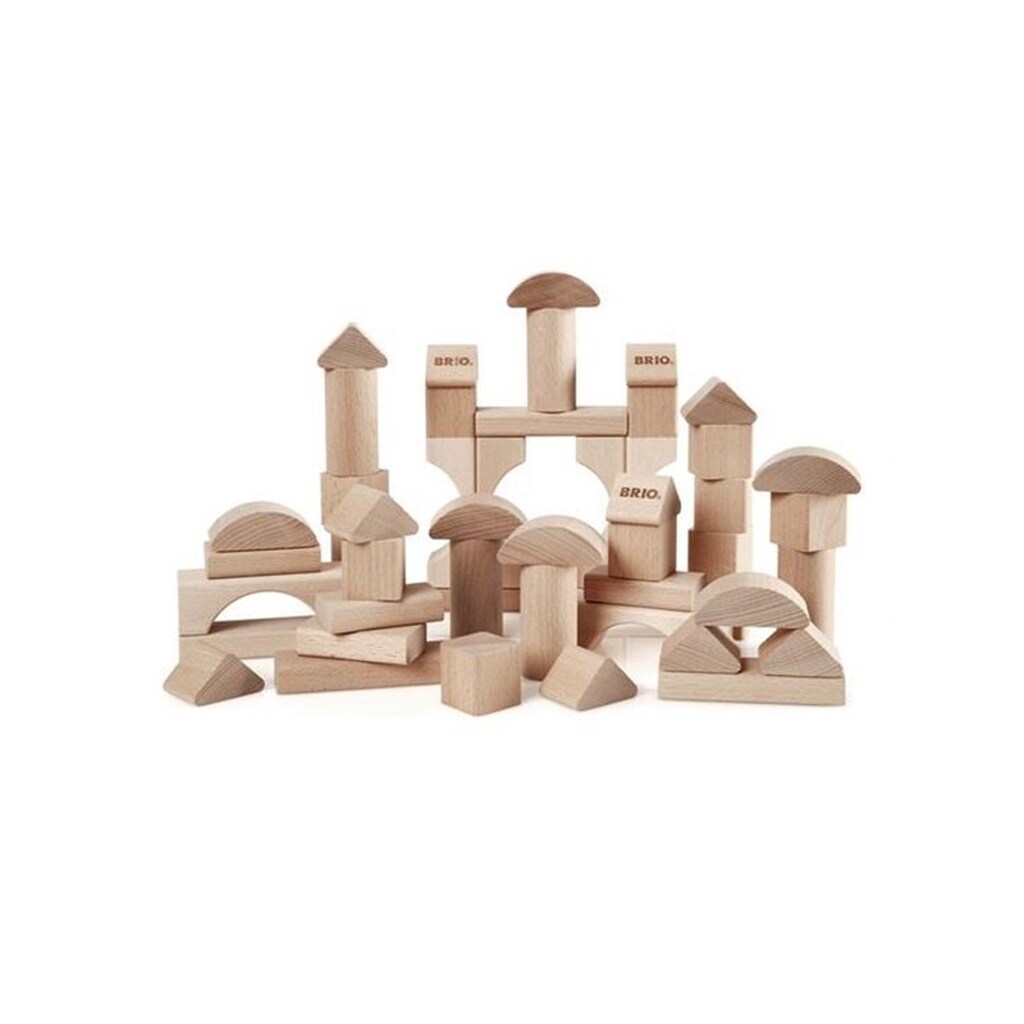 Brio 30113 Byggeklodser, natur, 50 stk.