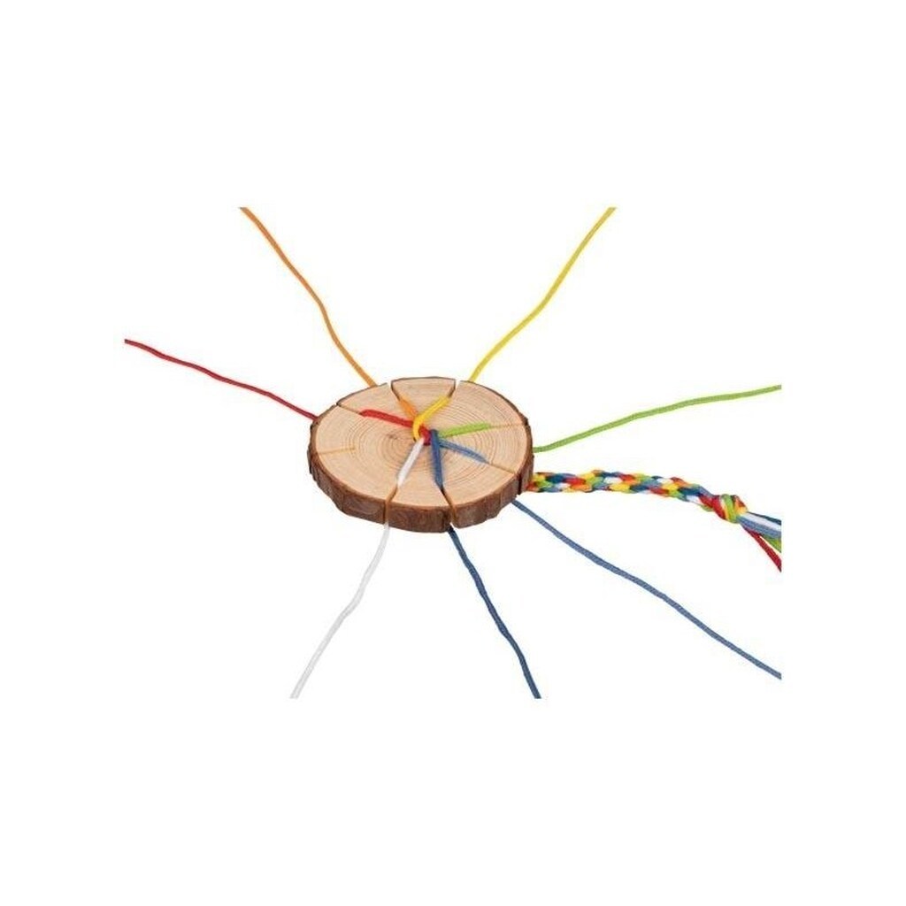 Goki Wooden Braid Disc Bracelets Making Craft Kit