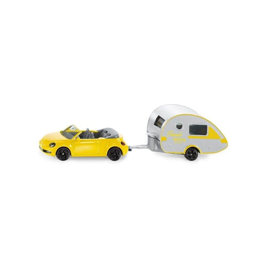 SIKU Siku Bil med campingvogn på trailer