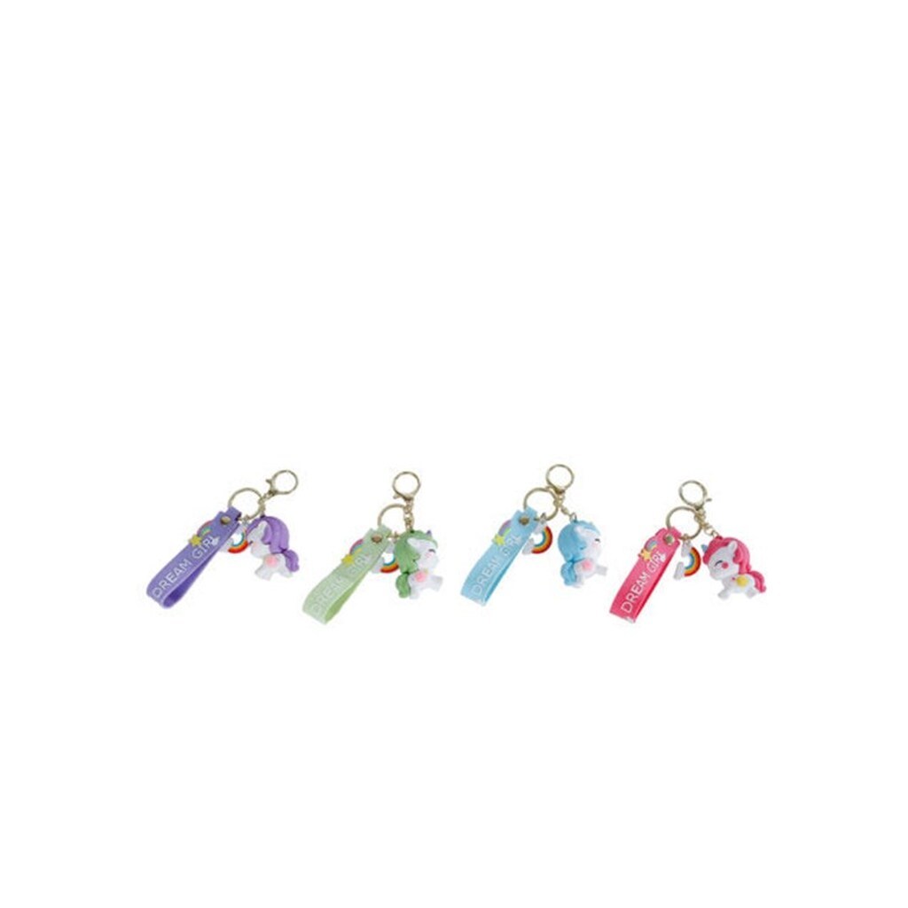 Pocket Money Unicorn Figure Key Ring - assorted