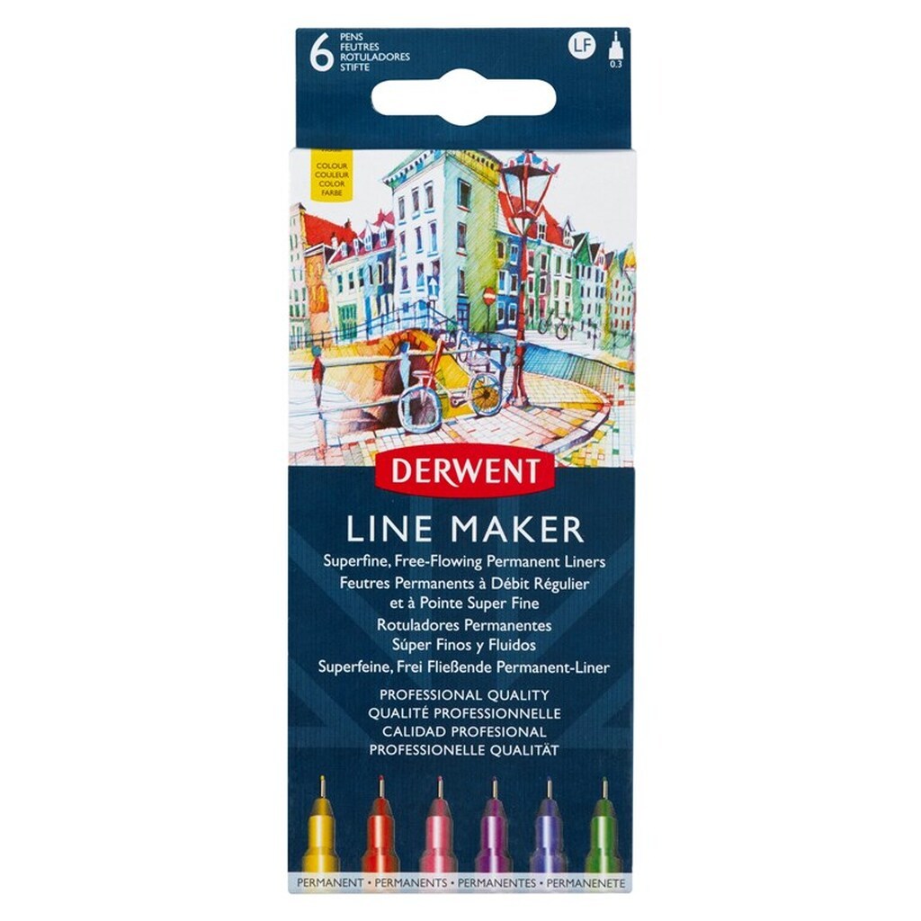 Derwent Line Maker farvet 6 stk.