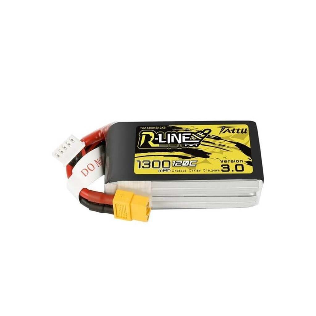 Gens ace &amp;Tattu R-Line Version 3.0 1300mAh 14.8V 120C 4S1P XT60 battery