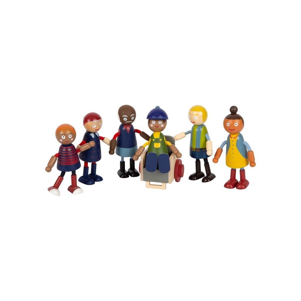 Small Foot - Wooden Dollhouse Family with Wheelchair 6pcs.