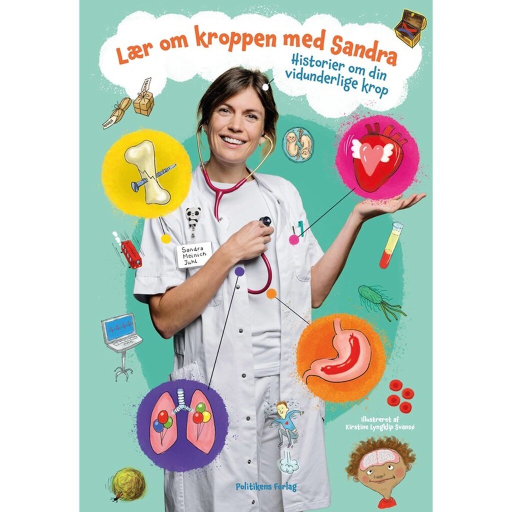 Lær om kroppen med Sandra - Børnebog - Hardback