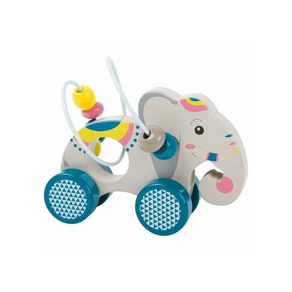 Small Foot - Wooden Push Figure Elephant with Moto