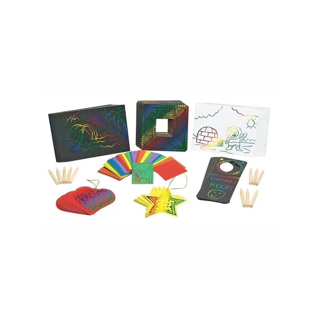 Colorations - Scratch Art with Design Classroom Set 166 pcs.
