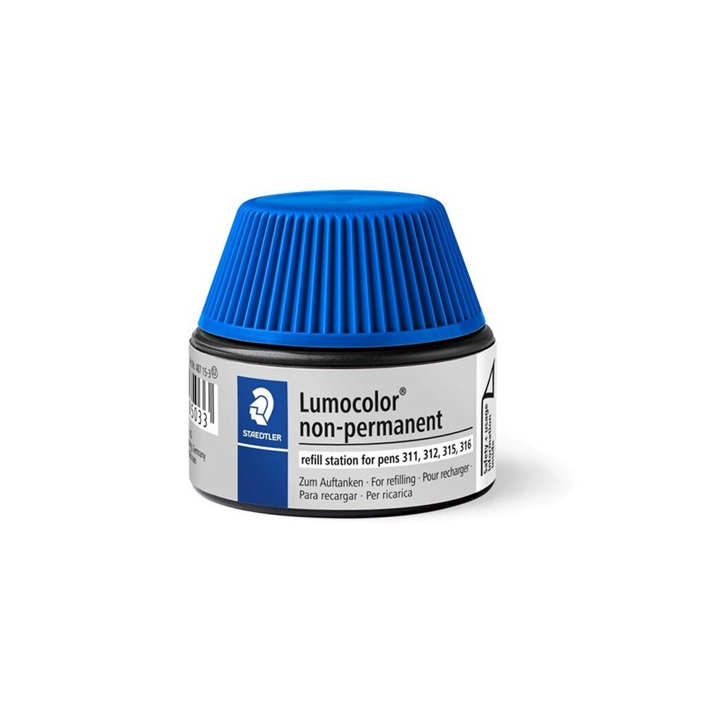 Staedtler REFILL, 4 STK, T/ LUMOCOLOR 311/312/315/316 BLÅ