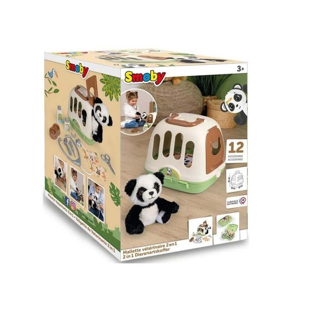Smoby Animal Care Travel Basket with Panda 12pcs.