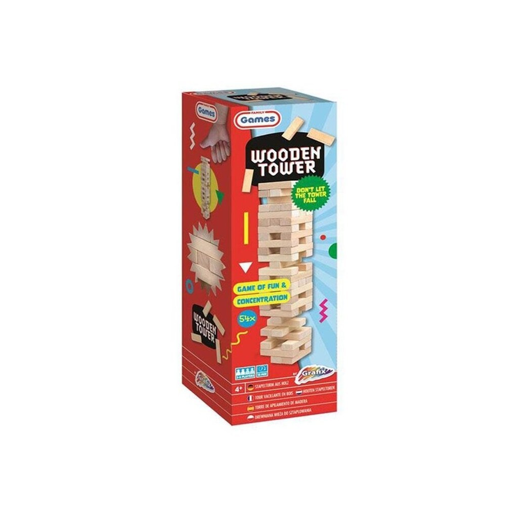 Grafix Stacking tower Wood 54 pcs.
