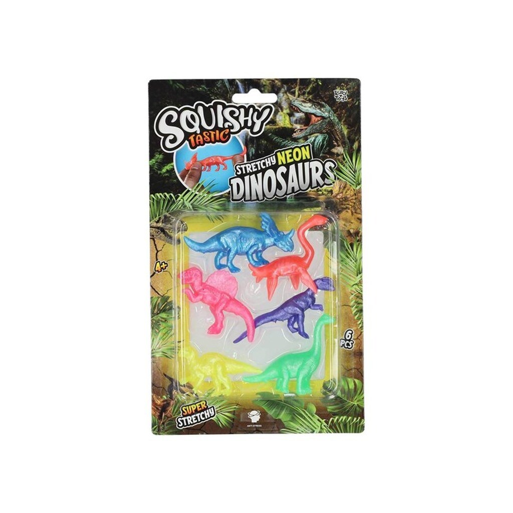 Ruby Toys - Squishy Tastic Super Stretch Neon Dinos 6 pcs.