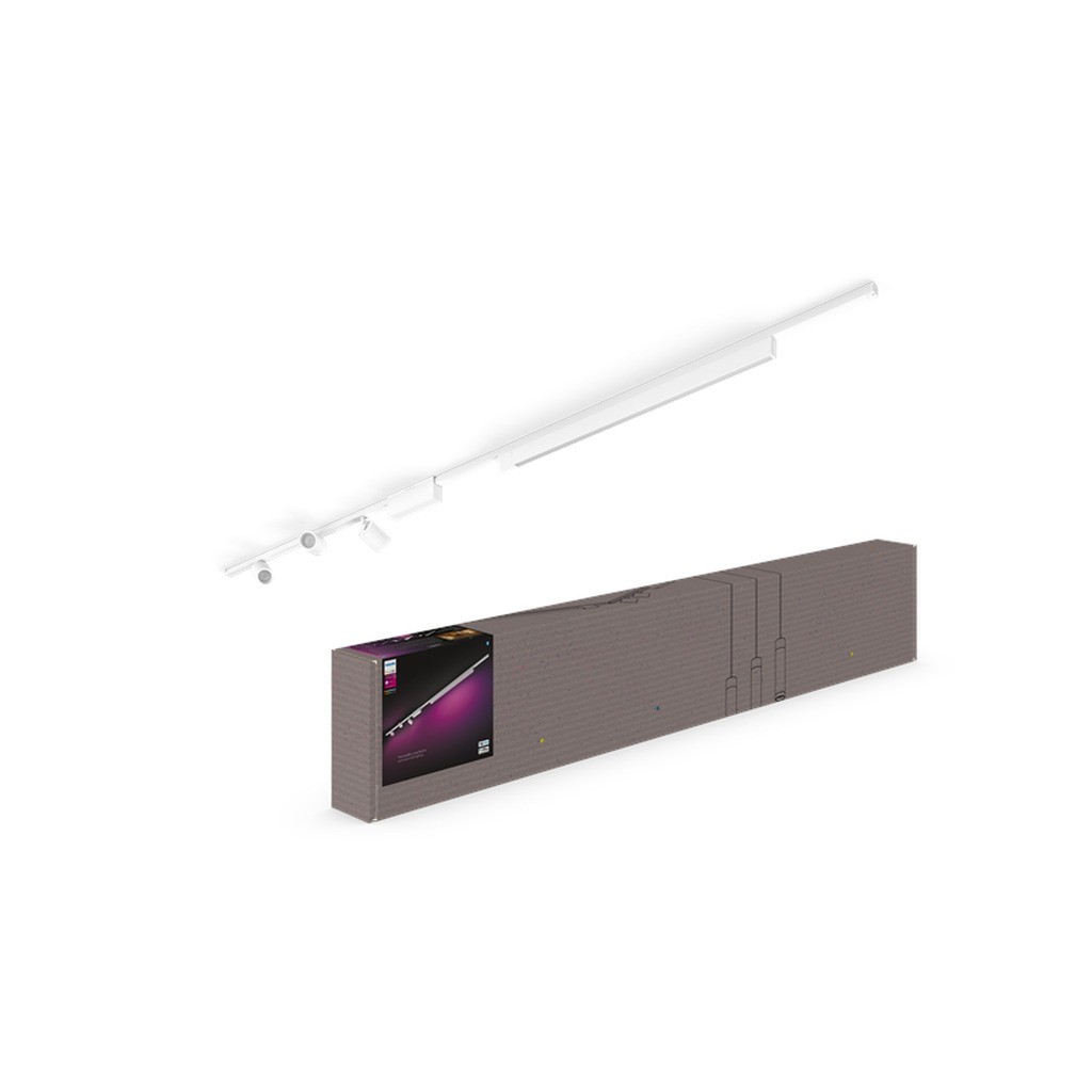 Philips Hue Perifo Loft Sæt - 3 Cylinder Spots + Lysbar - Hvid
