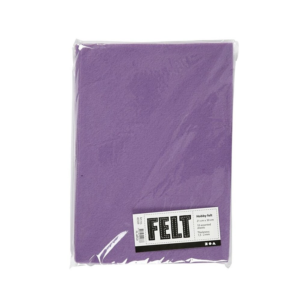 Creativ Company Hobby Felt Light Purple A4 10 Sheets