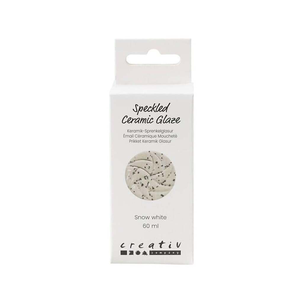 Creativ Company - Speckled Ceramic Glaze 999-1060 C Opaque Snow White - 60ml