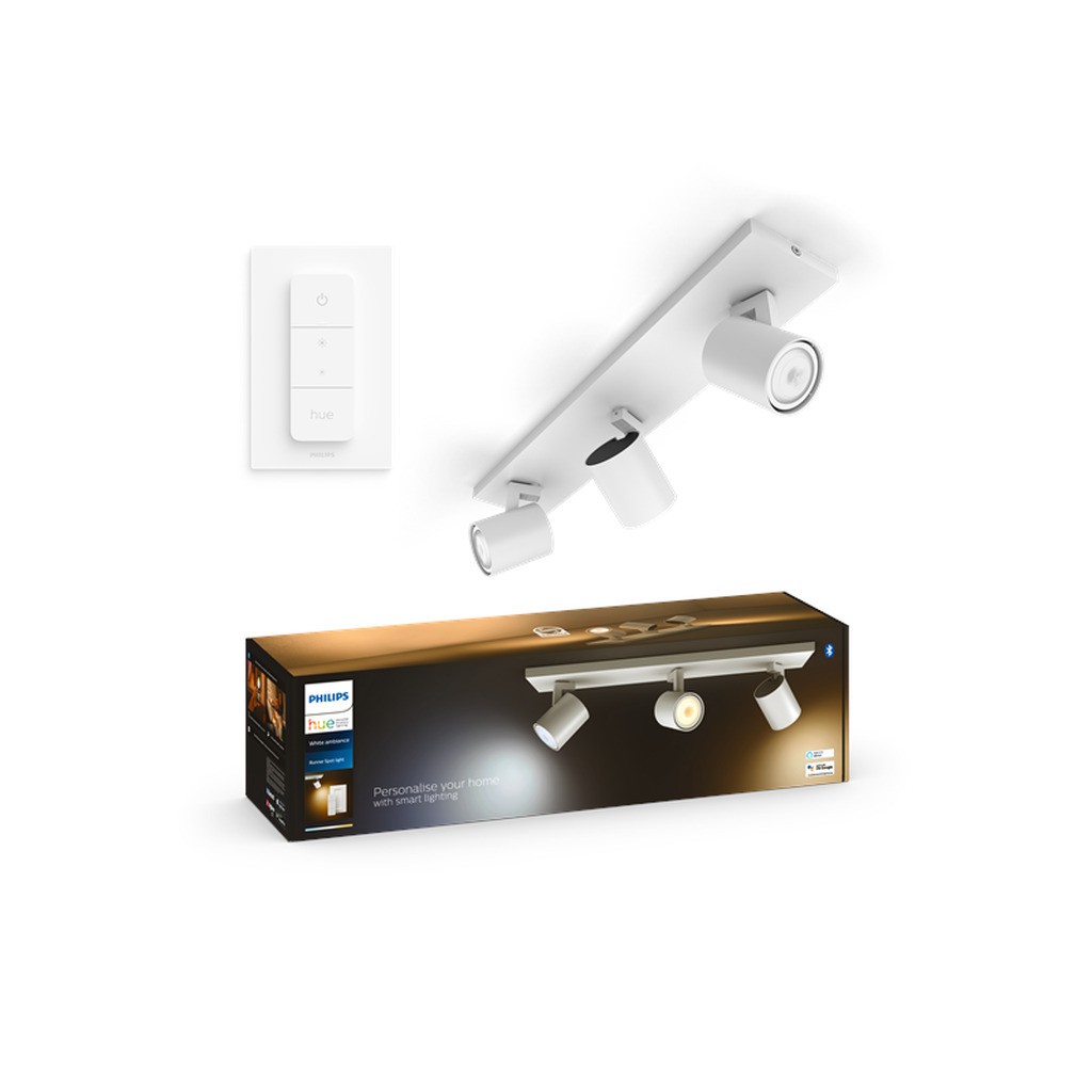 Philips Hue Runner Trippelt Spot - Hvid - med Dimmer Switch
