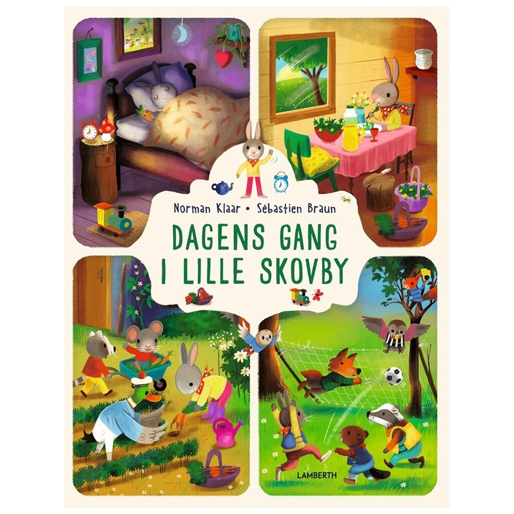 Dagens gang i lille skovby - Børnebog - Papbog