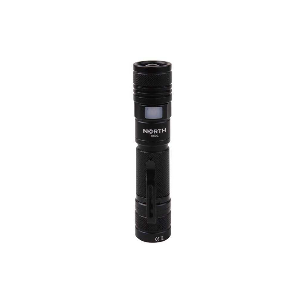 NORTH Flashlight 950 Lumen Zoom Black Aviation Aluminium 10W Cree-Led (XML2)