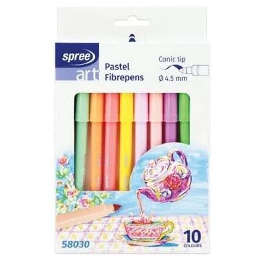 SPREE Tusser. 10 stk. ø4,5mm. PASTELFARVER