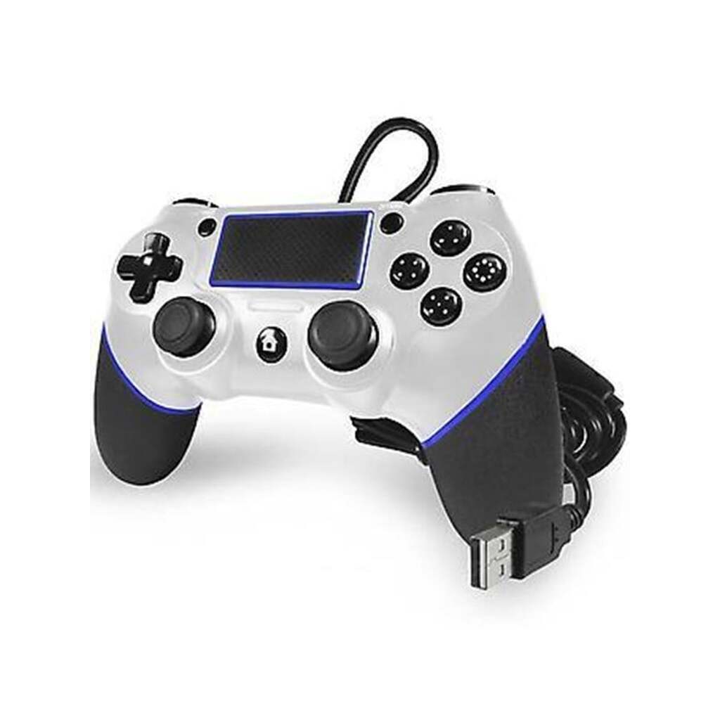 TeknoGame Phantom P4 - White - Wired Controller - Sony PlayStation 4