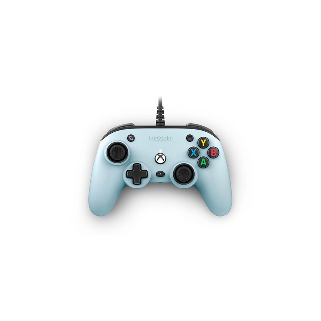 NACON Official Wired Pro Compact Controller - Pastel Blue - Wired Controller - Microsoft Xbox One