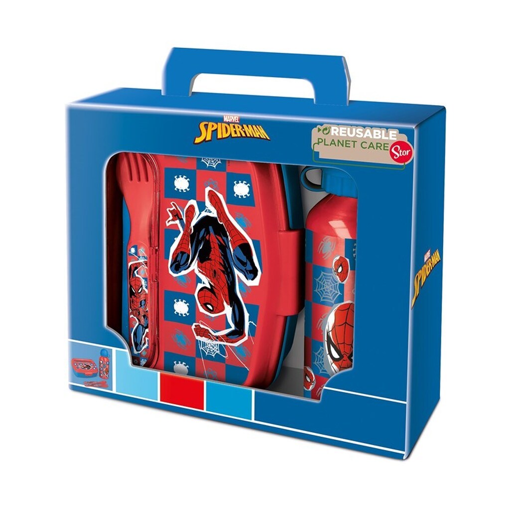 Euromic SPIDERMAN 4-pcs. lunch box/alu bottle/spoon+fork
