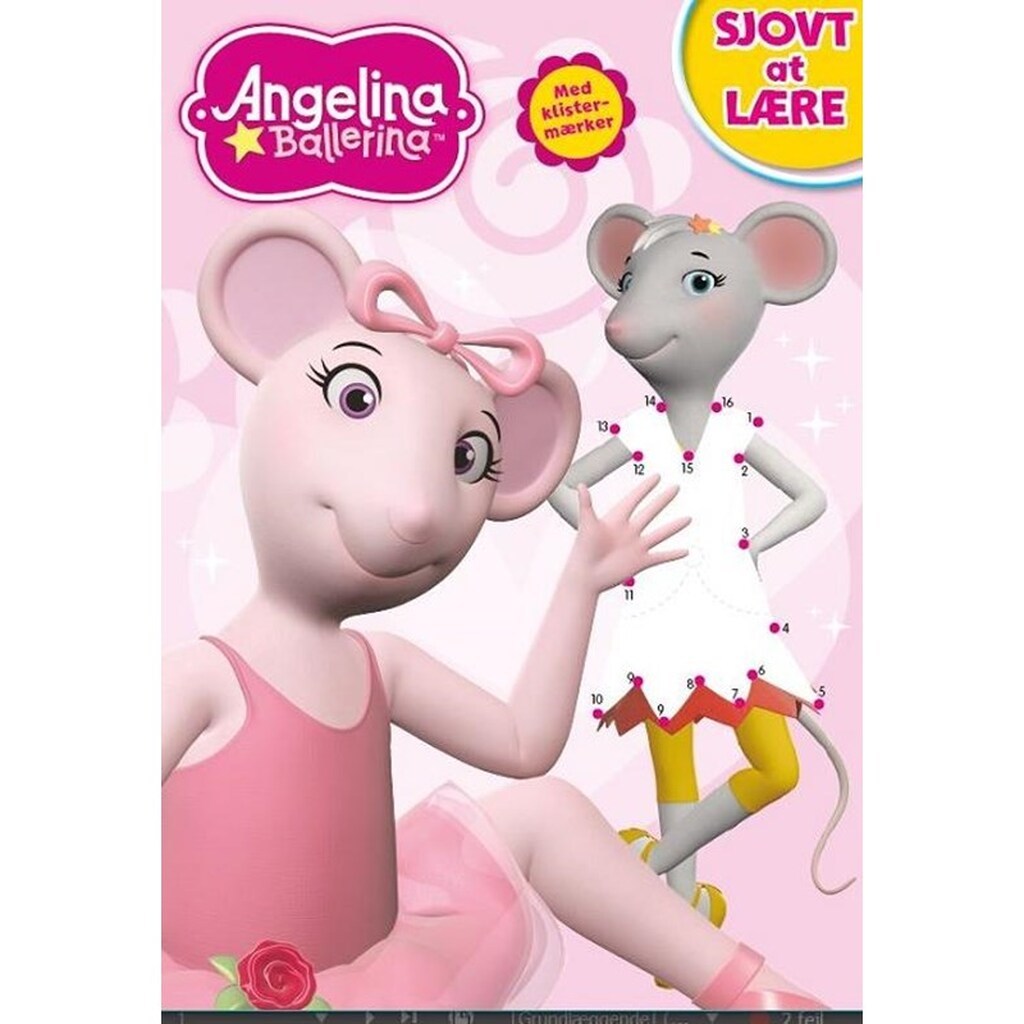 Angelina Ballerina: Sjovt at lære med prik-til-pri - Børnebog - Hæfte
