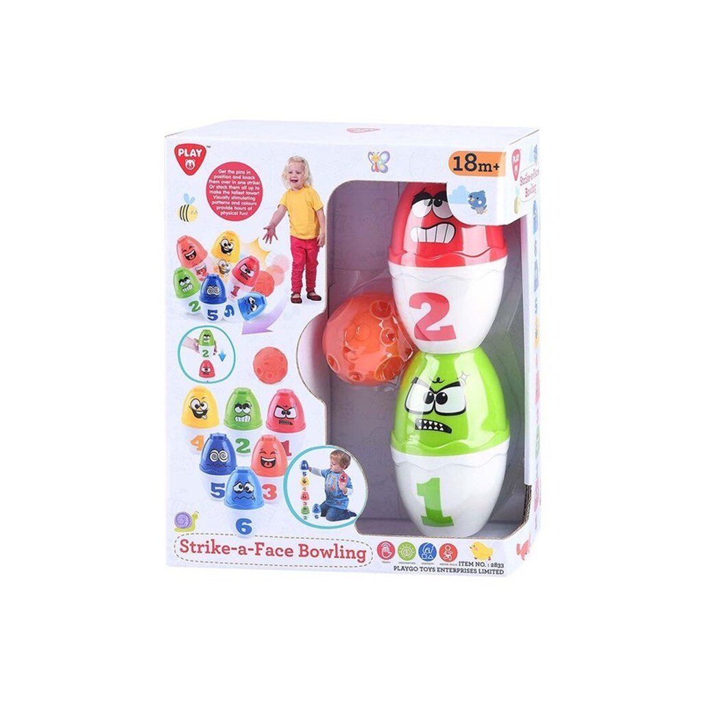PLAY Bowling Playset Faces 13pcs.