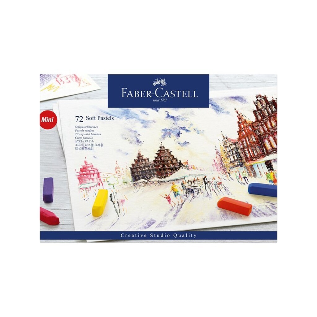 Faber-Castell Bløde pastelkridt mini, kartonpung med 72 stk.