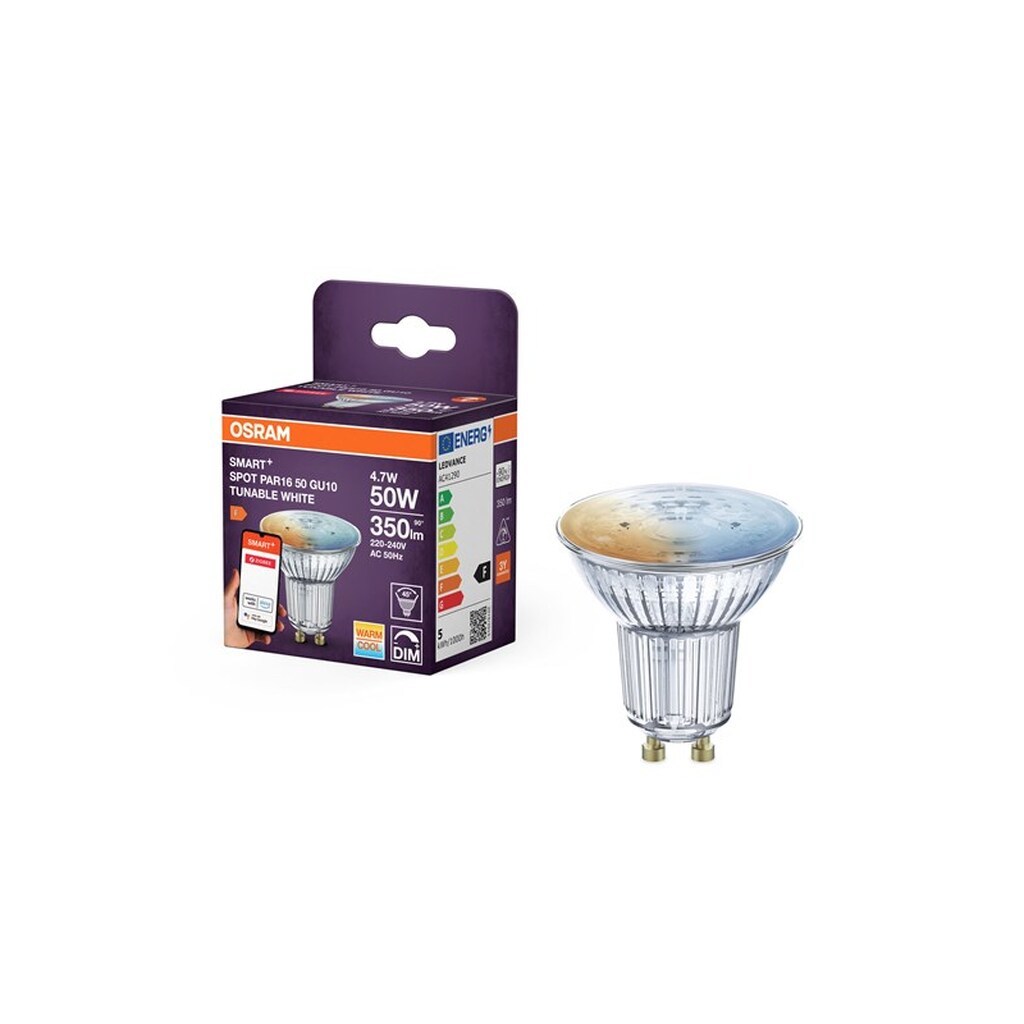 Osram SMART+ PAR16 350lm 4,7W/827-865 (50W) GU10 36° Zigbee