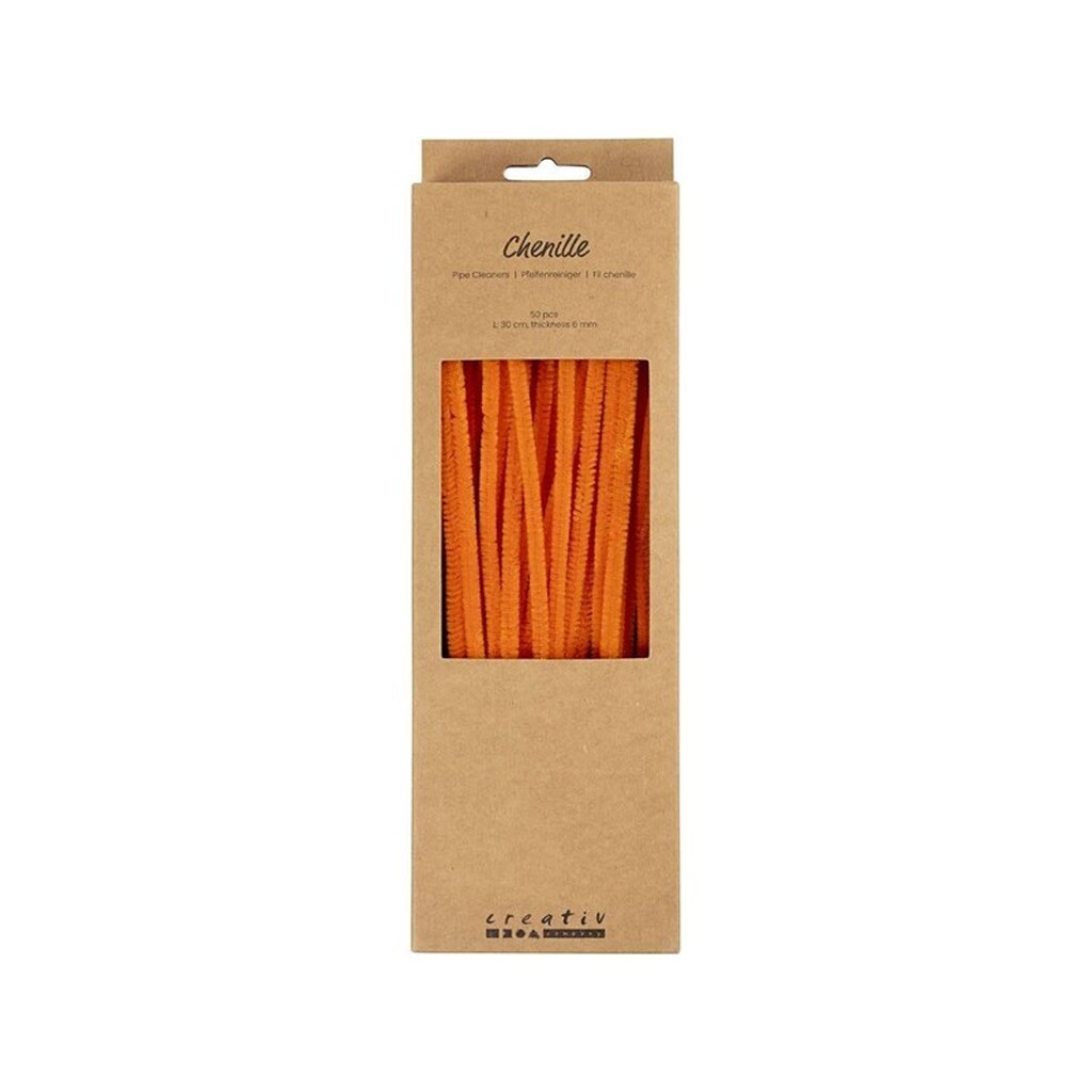 Creativ Company - Chenille 6mm x 30cm Orange - 50 pcs.