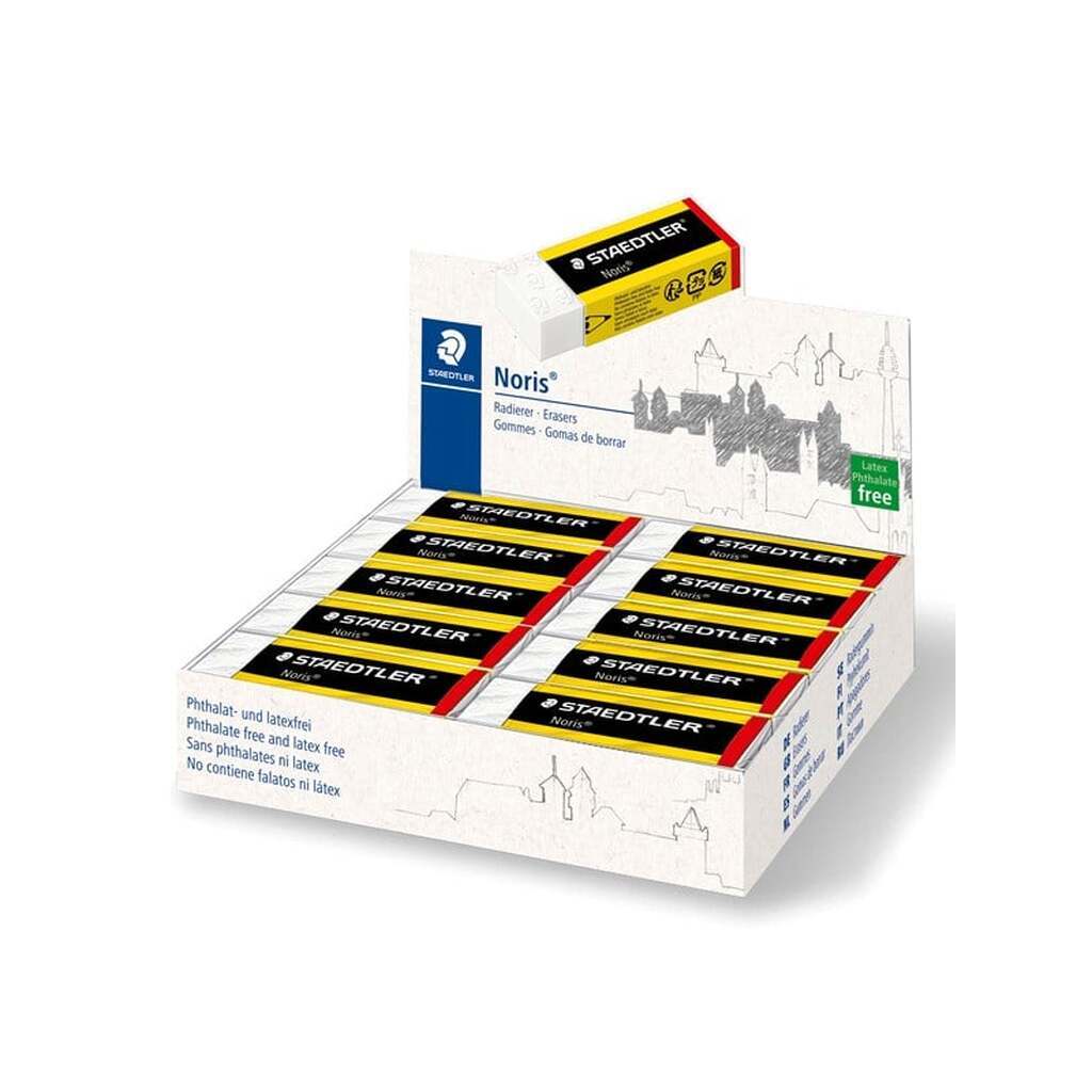 Staedtler NORIS VISKELÆDER 65x23x13mm, ÆSKE 20 STK